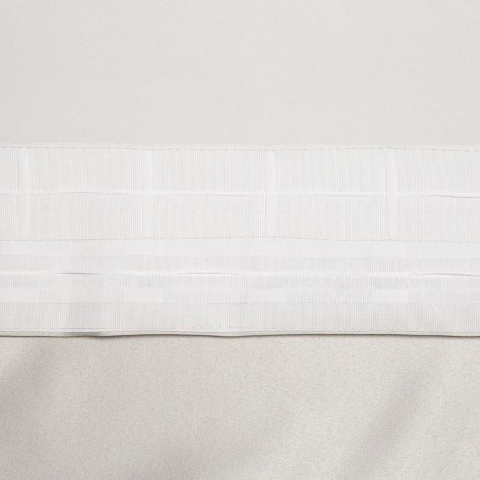 Штора портьерная «Этель» 130×300 см, двусторонний блэкаут, цвет Серебряный, пл. 240 г/м², 100% п/э