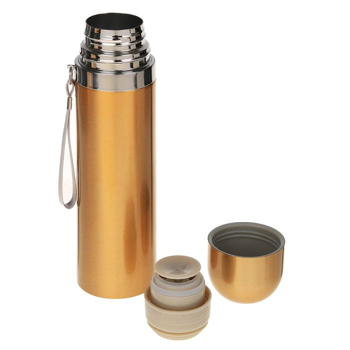 Термос гильза, 500 мл, 1 кружка, коричневый