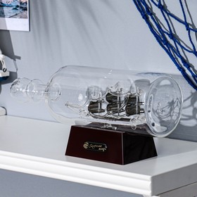 Корабль сувенирный в бутылке с белыми парусами «Корабль удачи», 10 × 29 × 13,5 см Ош