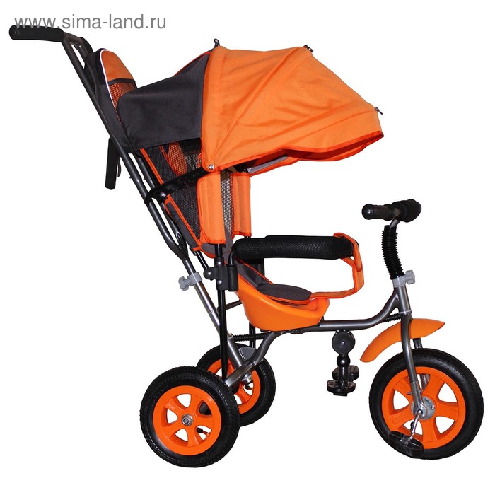 фото Велосипед трёхколёсный лучик малют 1, надувные колёса 10"/8", цвет оранжевый