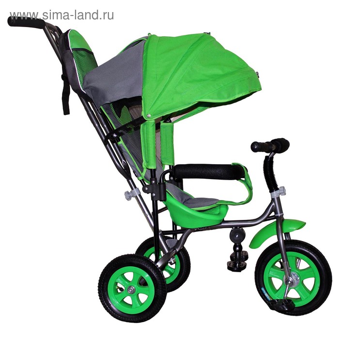 фото Велосипед трёхколёсный лучик малют 1, надувные колёса 10"/8", цвет зелёный