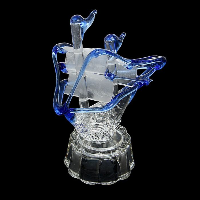 Корабль сувенирный малый «Двухмачтовый» на подставке, микс, 4 × 8 × 11 см