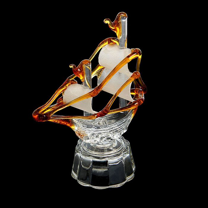 Корабль сувенирный малый «Двухмачтовый» на подставке, микс, 4 × 8 × 11 см