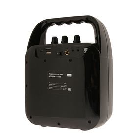 

Портативная караоке система Atom KS-1100, 10 Вт, FM, AUX, microSD, USB, BT, Li-Ion, 2400 мАч