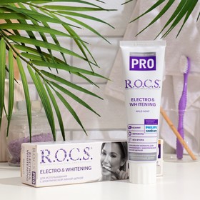 Зубная паста R.O.C.S. PRO Electro & Whitening Mild Mint Отбеливание, 135 г