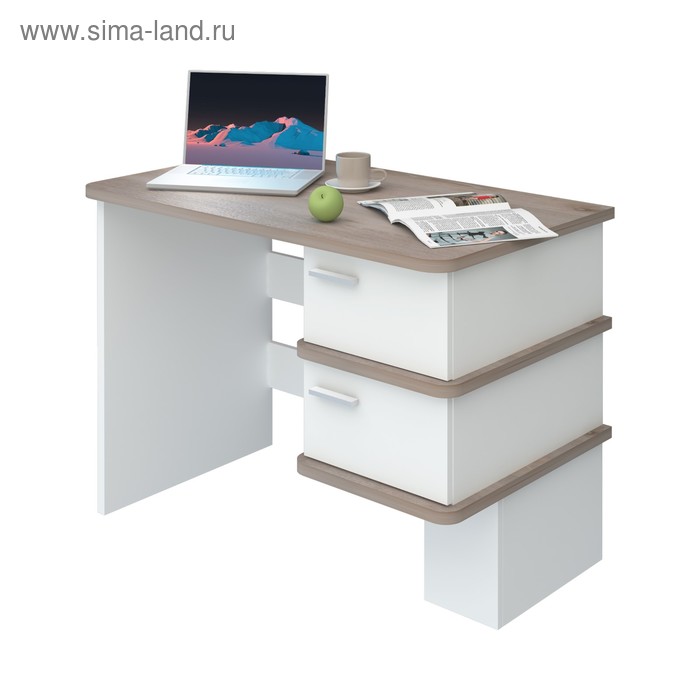 Стол, 1200 × 600 × 760 мм, цвет нельсон / белый стол обеденный matyo 1200×1200×760 мм цвет белый