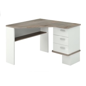 

Угловой стол, правый угол, 1150 × 1100 × 780 мм, цвет нельсон / белый