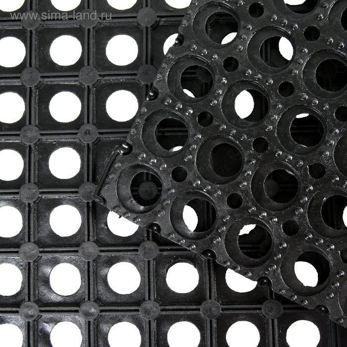 Коврик ячеистый грязесборный 50×100×1,6 см, цвет чёрный