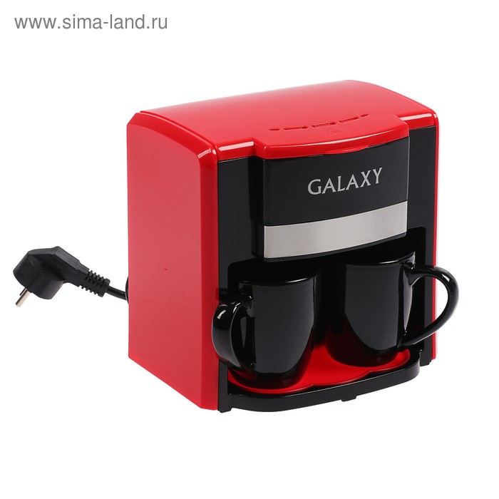 Кофеварка Galaxy GL 0708, капельная, 750 Вт, 0.3 л, красная