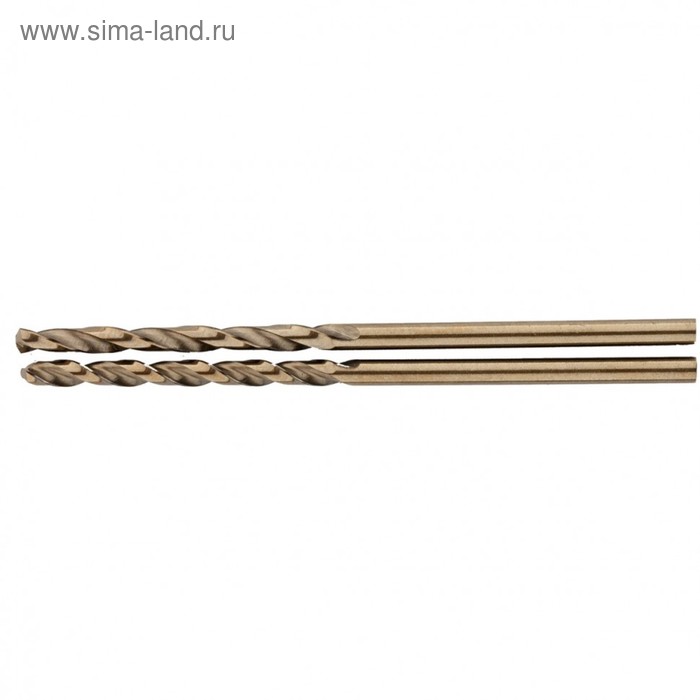 

Сверло по металлу Gross 72303, HSS-Co, спиральное, d=2 мм, 2 шт.