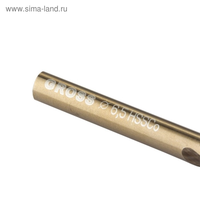 

Сверло по металлу Gross 72324, HSS-Co, спиральное, d=6.5 мм