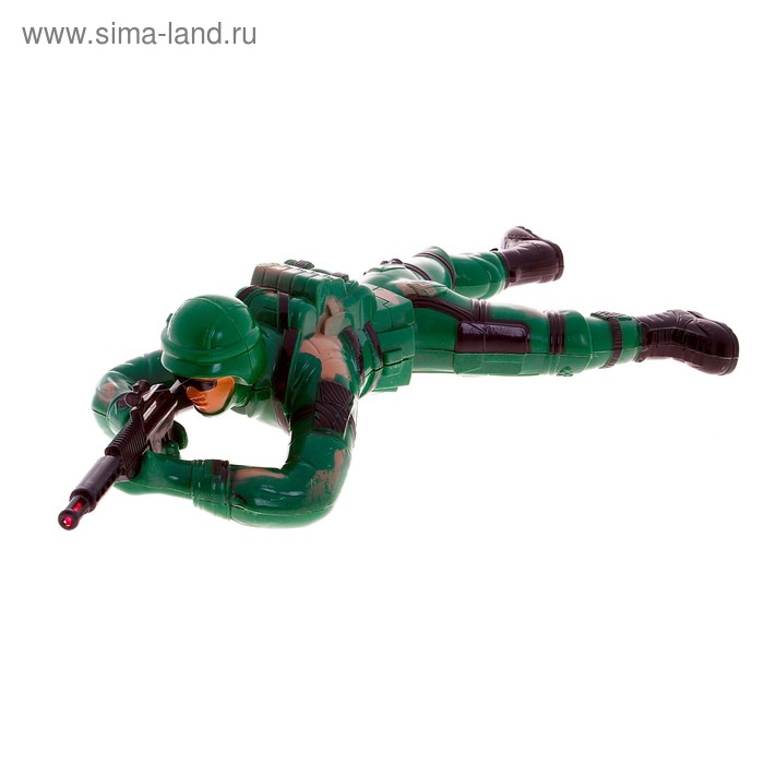 

Фигурка солдатика, ползает, звуковые эффекты, МИКС, в пакете