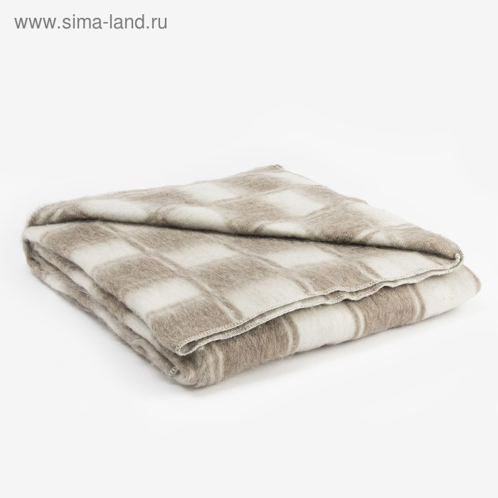 Одеяло полушерстяное, размер 140х205 см, цвет/клетка МИКС, 70% шерсти, 30 % полиэстер