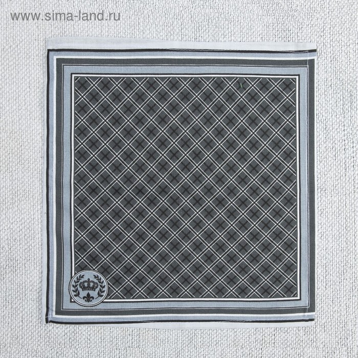 Платок носовой мужской 28х28 см, 12шт, рис 21163-1 микс, г/м100  хл100%