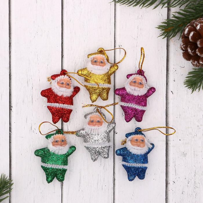 Ёлочные игрушки "Деды Морозы" (набор 6 шт.)