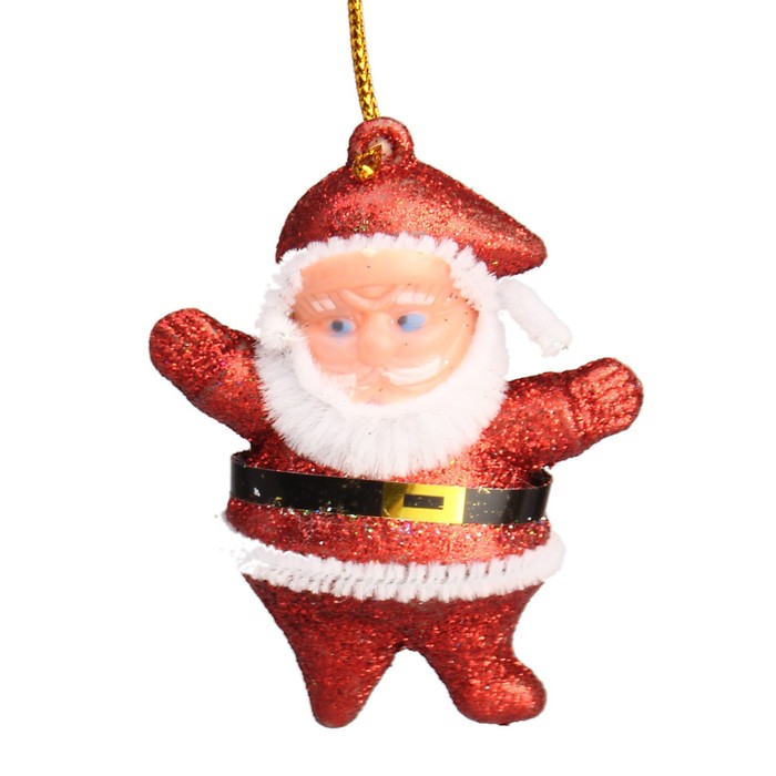 Ёлочные игрушки "Блестящий Дед Мороз" (набор 6 шт.)