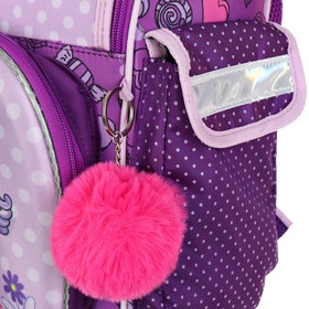 

Ранец на молнии Hatber Comfort school, 35 х 28 х 15 см, для девочки, Sweet girl, сиреневый