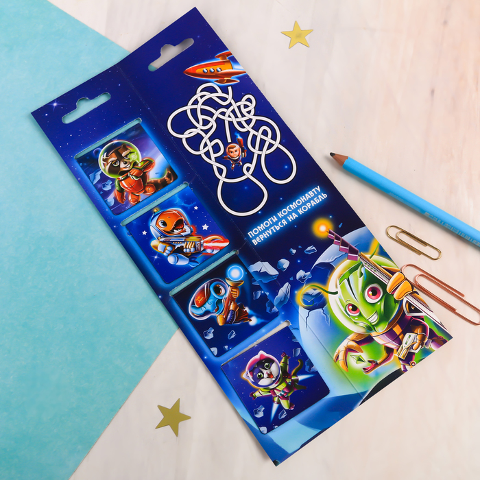 Магнитные закладки "Космические", 4 шт 4131571