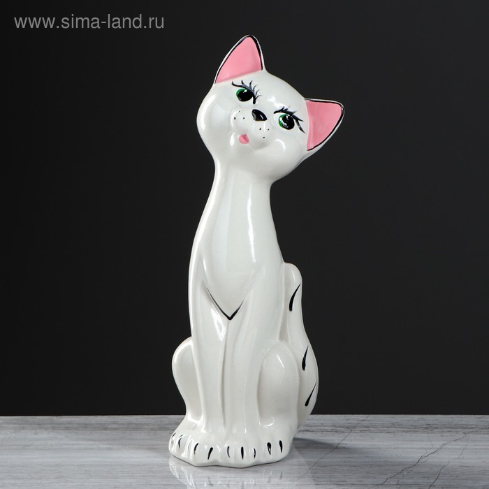 

Копилка "Кот Матвей", белая глазурь, 34 см