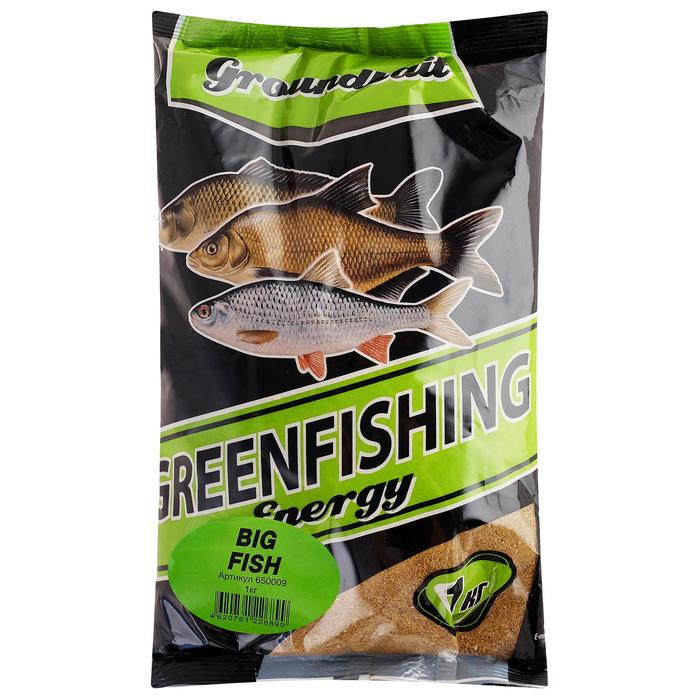 Прикормка Greenfishing Energy, BIG FISH, 1 кг