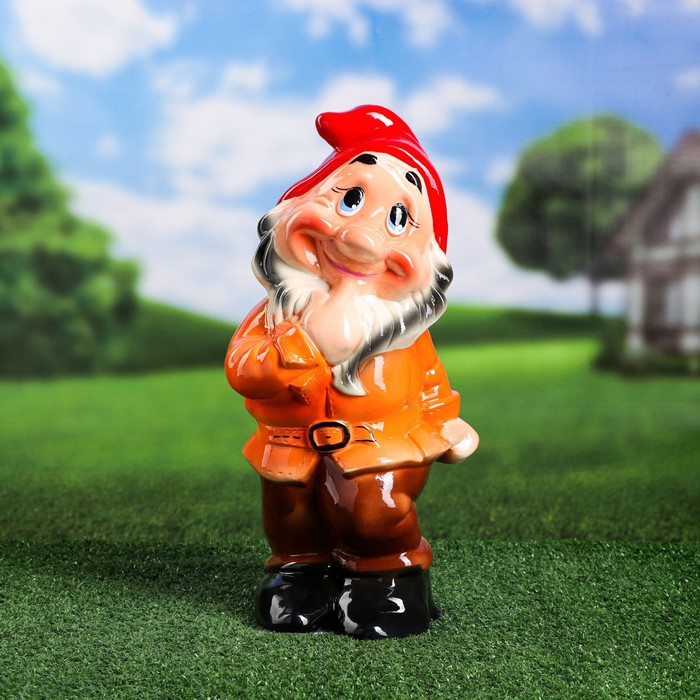 

Садовая фигура "Гном стесняшка", разноцветная, 37.5 см, микс