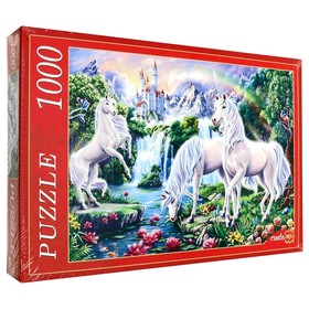Пазл «Единороги и замок», 1000 элементов от Сима-ленд
