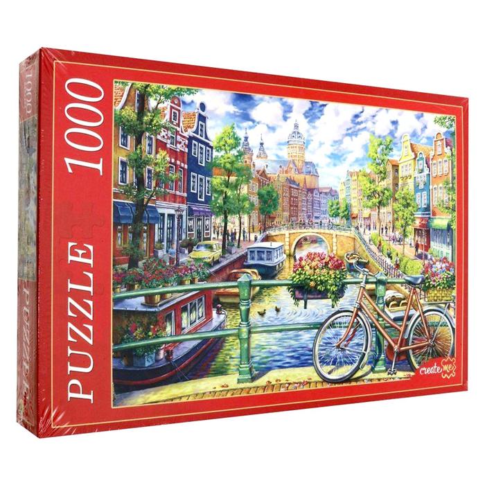 пазл автомобиль в амстердаме 1000 деталей Пазл «Канал в Амстердаме», 1000 элементов