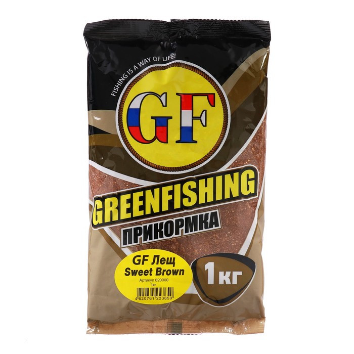 Прикормка Greenfishing GF, лещ Sweet Brown, 1 кг