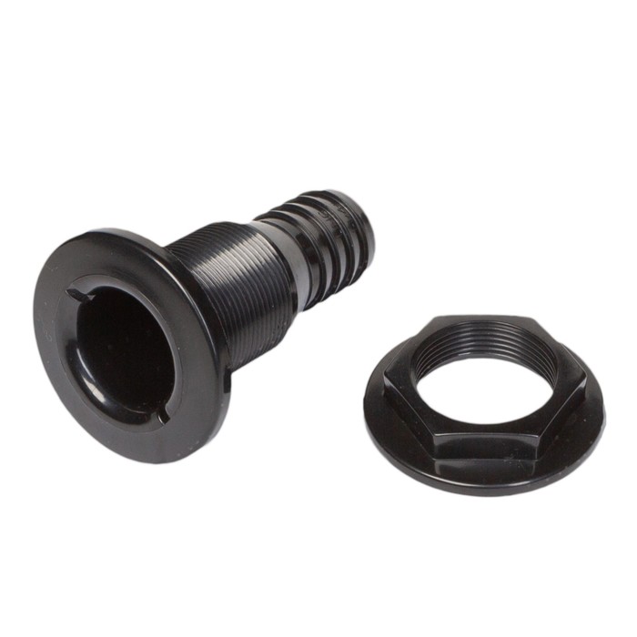 Патрубок водосброса SeaFlo SFDS2-1000-01, под патрубок 25мм, черный