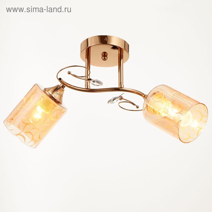 

Люстра "Голди" 2x60Вт Е27 золото 25x45x45 см.