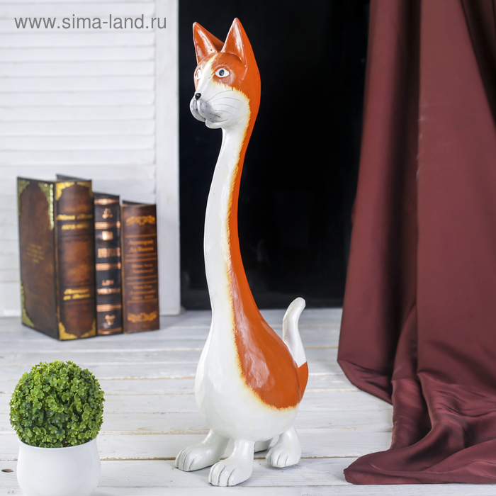 

Сувенир дерево "Кошечка с длинной шеей" 10х15х50 см