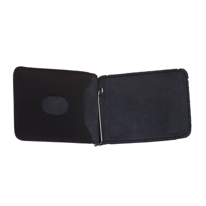 Зажим для купюр, отдел для монет, цвет чёрный