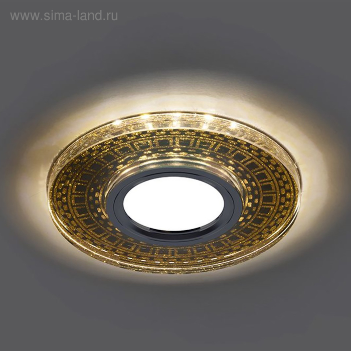 

Светильник с LED подсветкой CD981, 15LED*2835SMD 4000K, MR16, 50W, G5.3, цвет прозрачный, золото, d=