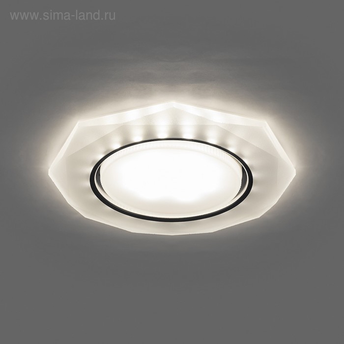 

Светильник с LED подсветкой CD5021, 20LED*2835SMD 4000K, 11W, GX53, цвет белый матовый, d=80мм 434