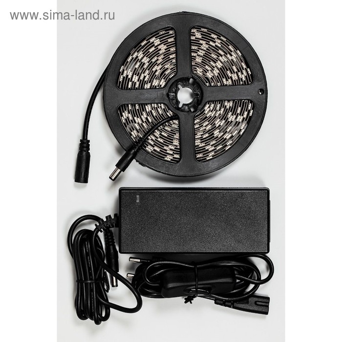 

Лента светодиодная LS606, с драйвером 60Вт, 60SMD(5050)/м, 14.4Вт/м, 12V, 6500К, 3 метра