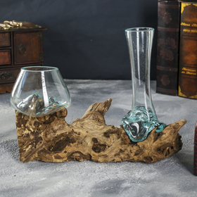 

Вазоны на коряге "Счастливая пара" 10х32х25 см