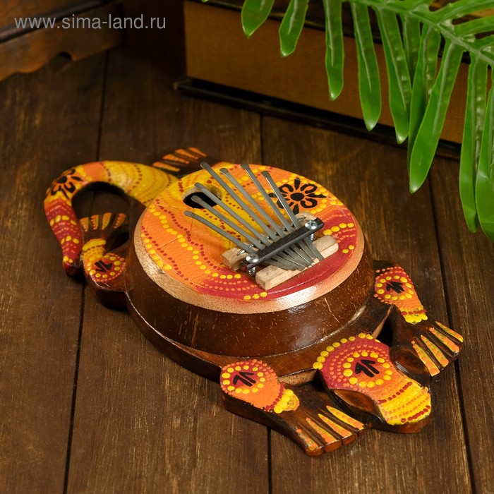 Музыкальный инструмент Калимба Геккон 30x14x6 см цена и фото