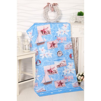 Вафельное полотенце Морская звезда 80х150 см, разноцветный, хлопок 100%, 160г/м2