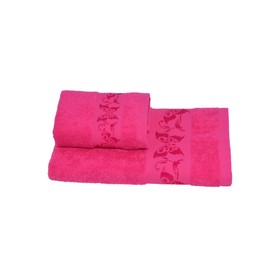 

Полотенце махровое Бабочка 30х60 +/- 2 см, ярко-розовый, хлопок 100%, 360г/м2