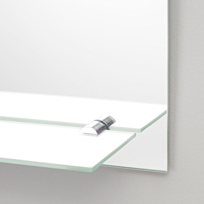 фото Зеркало «ромб», с пескоструйной графикой, настенное, с полочкой, 45×60 см