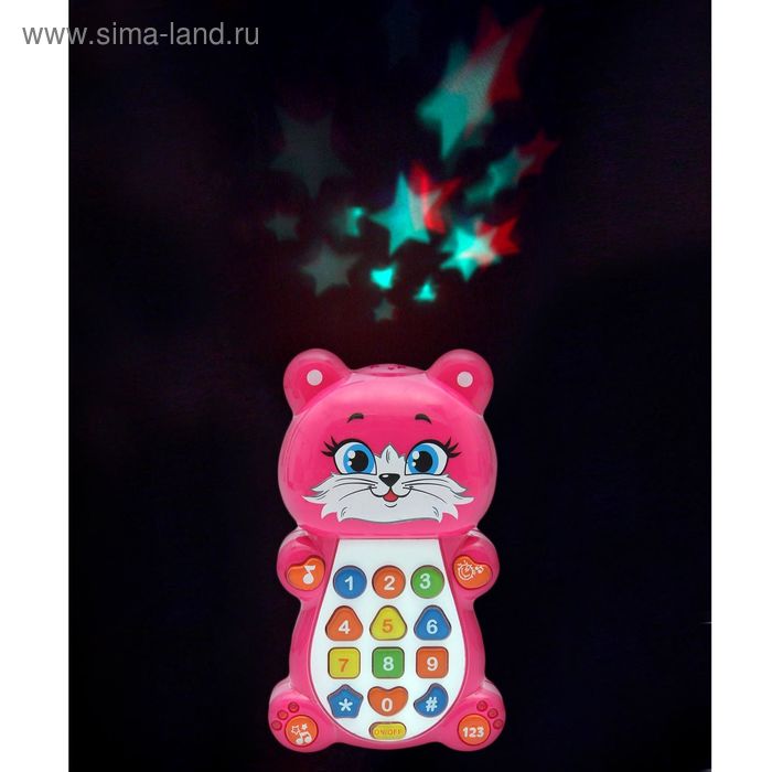 

Игрушка музыкальная обучающая «Котёнок» с проектором, в пакете
