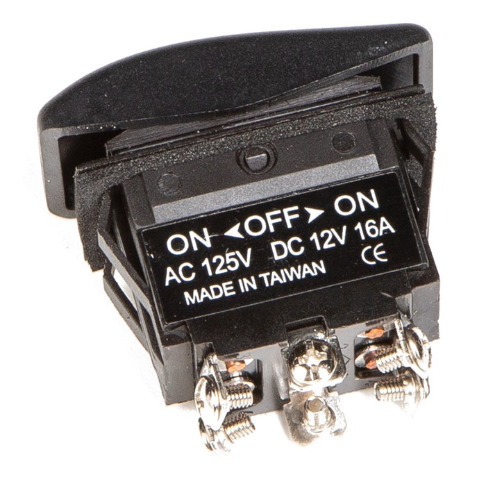 

Переключатель Skipper SW30F18166P, пластик черный, -16АА, 12V