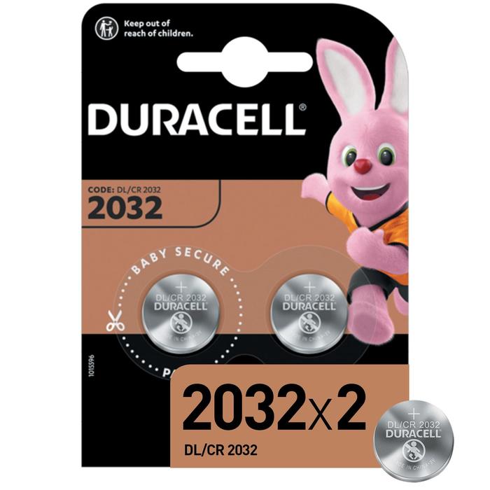 duracell cr2032 2bl 2 шт в уп ке Батарейка литиевая Duracell, CR2032-2BL, 3В, блистер, 2 шт.