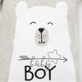 

Комплект Крошка Я: джемпер, брюки "Baby bear", серый, р.30, рост 98-104 см