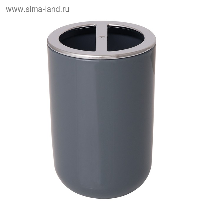 

Стаканчик для зубных щёток Alba Grey, пластик