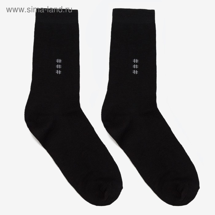 фото Носки мужские, цвет чёрный, размер 27-29 (размер обуви 41-45) milano socks