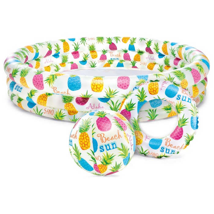 Бассейн надувной "Подводный мир", 132х28 см, от 3 лет, микс 59469NP INTEX