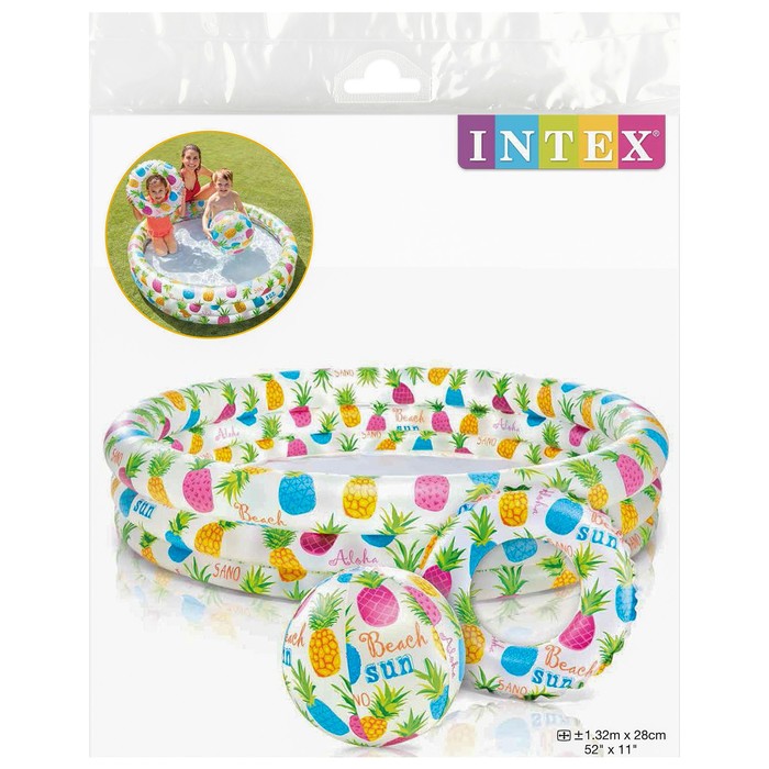 Бассейн надувной "Подводный мир", 132х28 см, от 3 лет, микс 59469NP INTEX