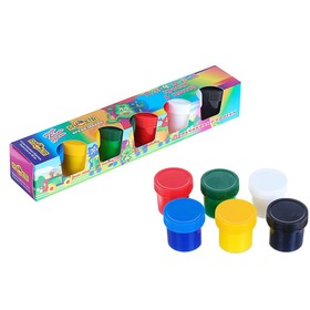 Краски пальчиковые Спектр, набор 6 цветов х 40 мл, 240 мл, 'Яркая забава' (от 3-х лет) Ош