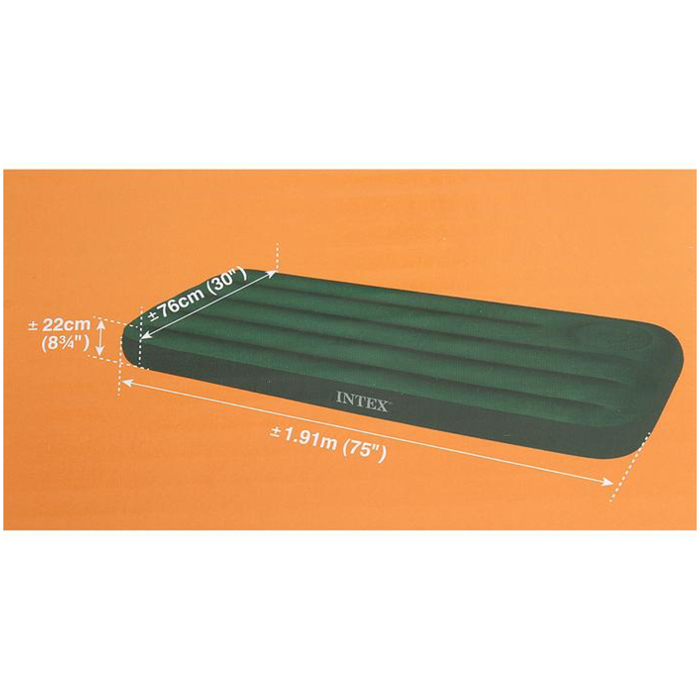Матрас надувной "Downy Jr. Twin", со встроенным ножным насосом 76х191х22 см 66950 INTEX